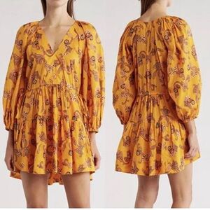 A.L.C. Mustard Paisley Dress